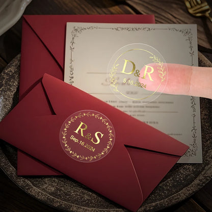 Custom transparent gold waterproof stickers