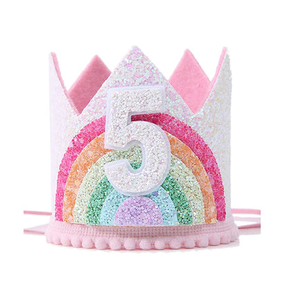 Rainbow birthday crown