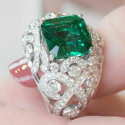 Zaitina green Zirconia crystal ring
