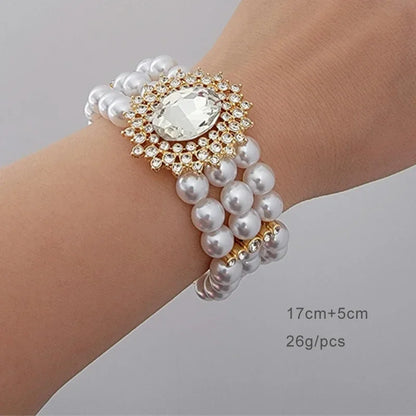 Ginna Pearl bracelets with glass stones