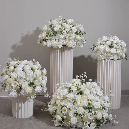 Tabel silk flowers for wedding decoration