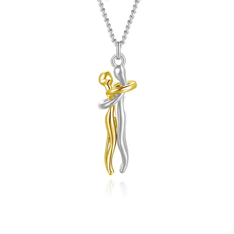 Hugging chain for lovers necklace