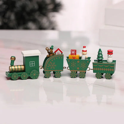 Wooden Christmas Train Ornament