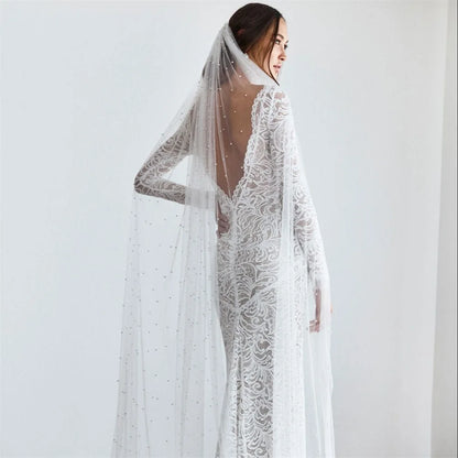 Pearls Bridal Veil Soft 1 Tier