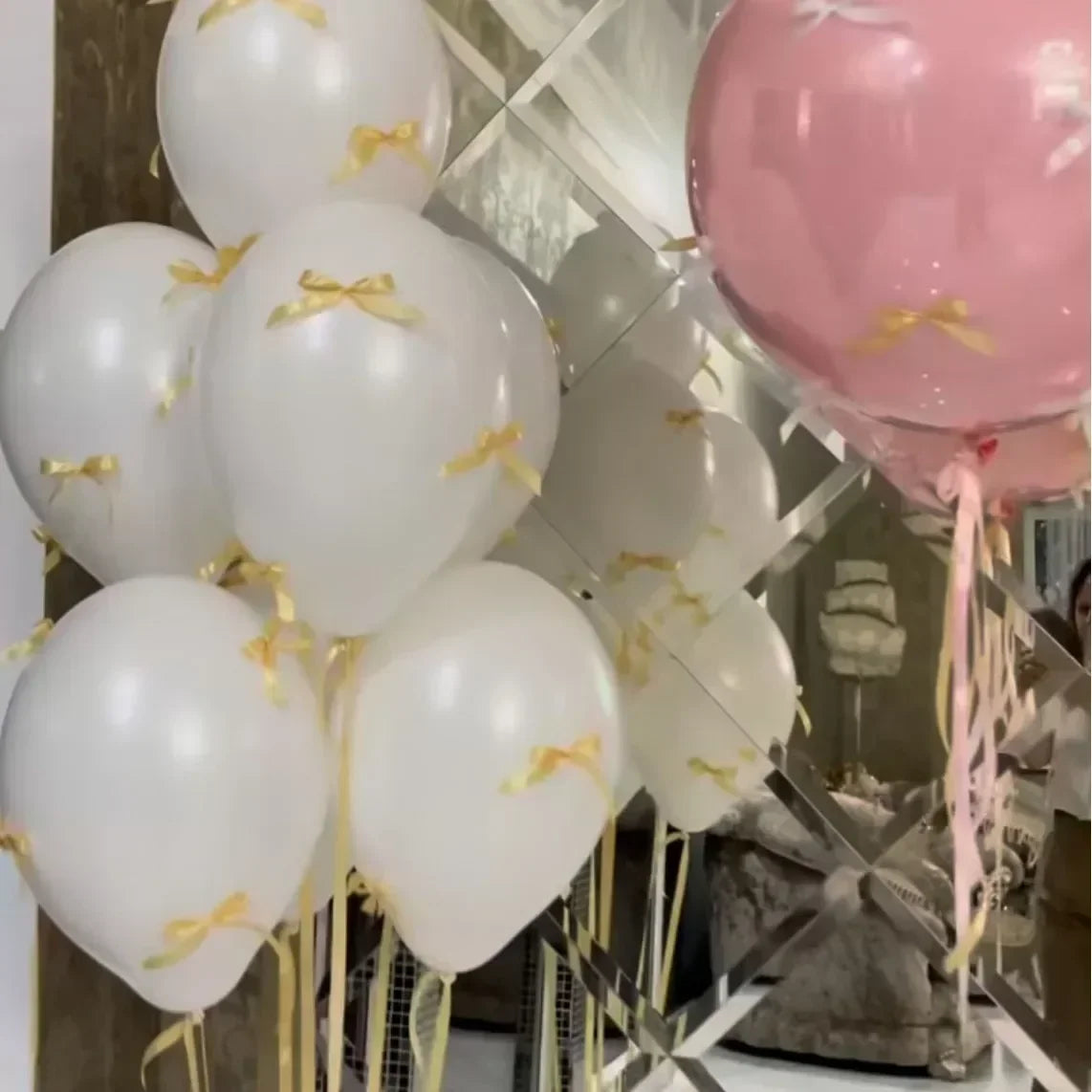 Balloon Wih Ribbon12 Inch 5pcs
