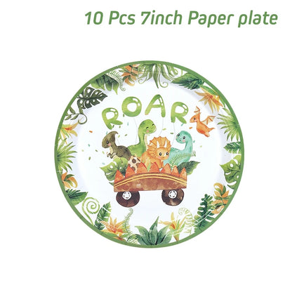 Dinosaur disposable tablecloth party decoration