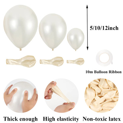 White Pearl Balloons  5/10/12inch