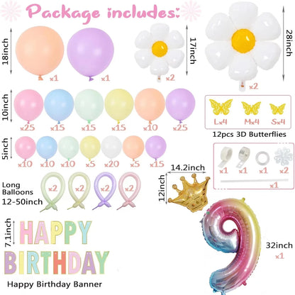 200PCS Macaron Foil Balloon Garland Set