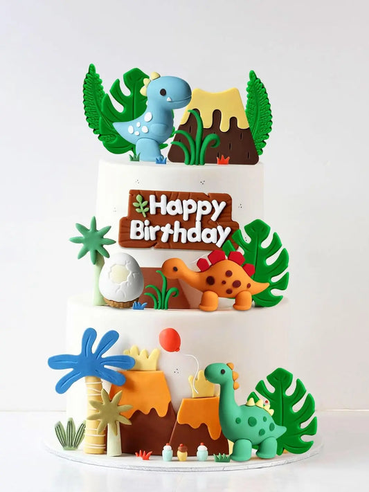 Dino cake decorations