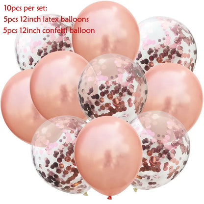 Mix  Confetti Latex Balloon  12inch 10pcs