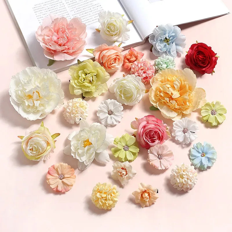 Mixed Rose silk fake flowers for decoration