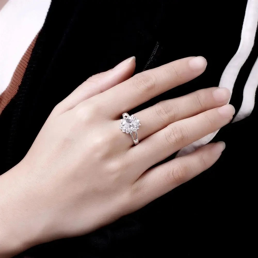 Sourina ring crystal flower