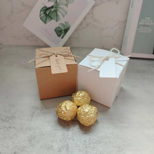 Candy gift box packaging Square kraft 10/50pcs