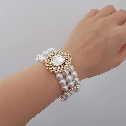 Ginna Pearl bracelets with glass stones