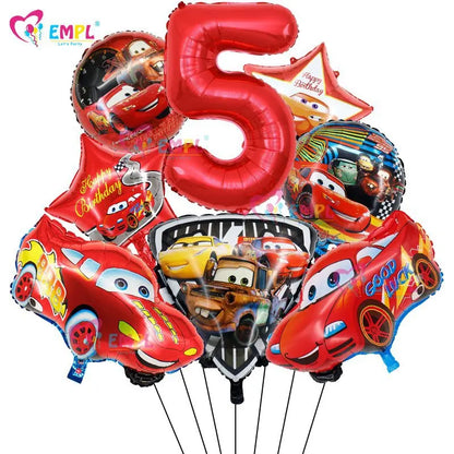 McQueen Foil Balloons Set 8 Pcs