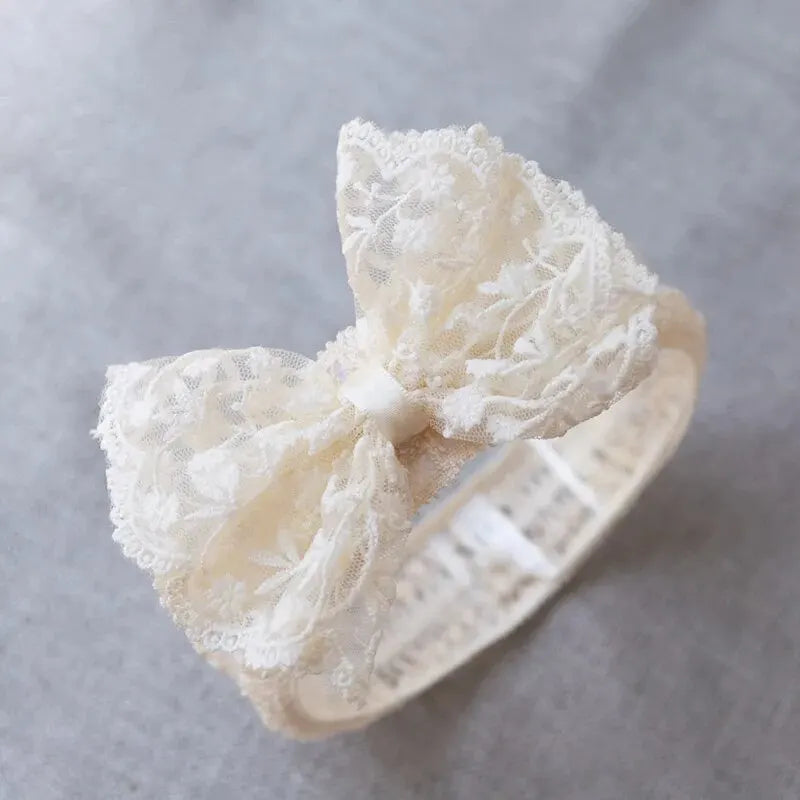 Lace bow baby headbands