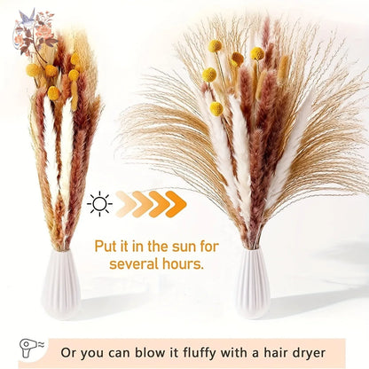 Natural Pampas Grass Dried Flower Bouquet