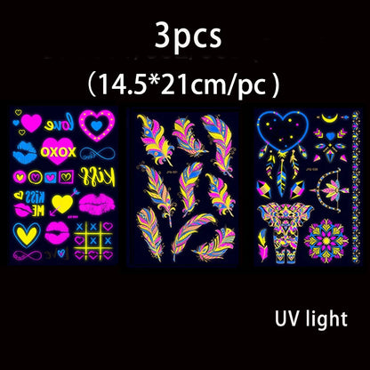 Luminous waterproof tattoos