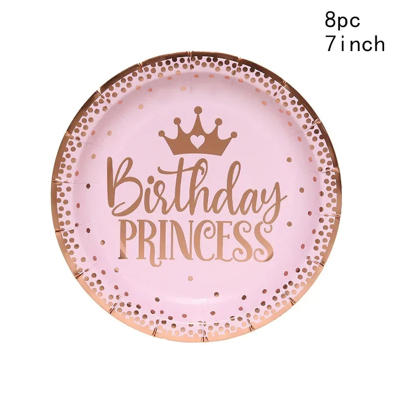 1 year Crown , Pink white rose