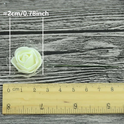 Red mini Lace Pe Rose 144pcs/2cm flowers
