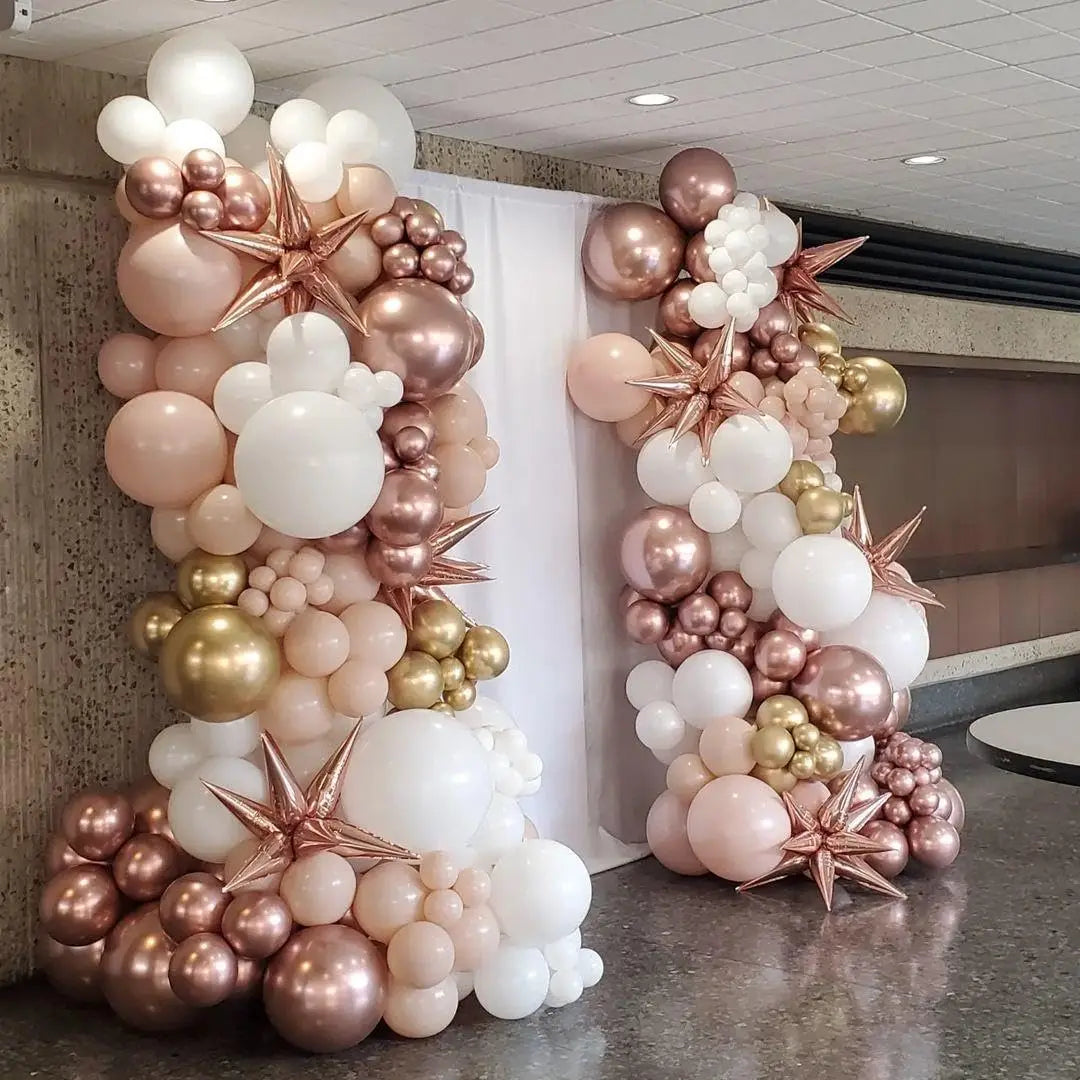 Rose & Gold balloon arch Kit 155