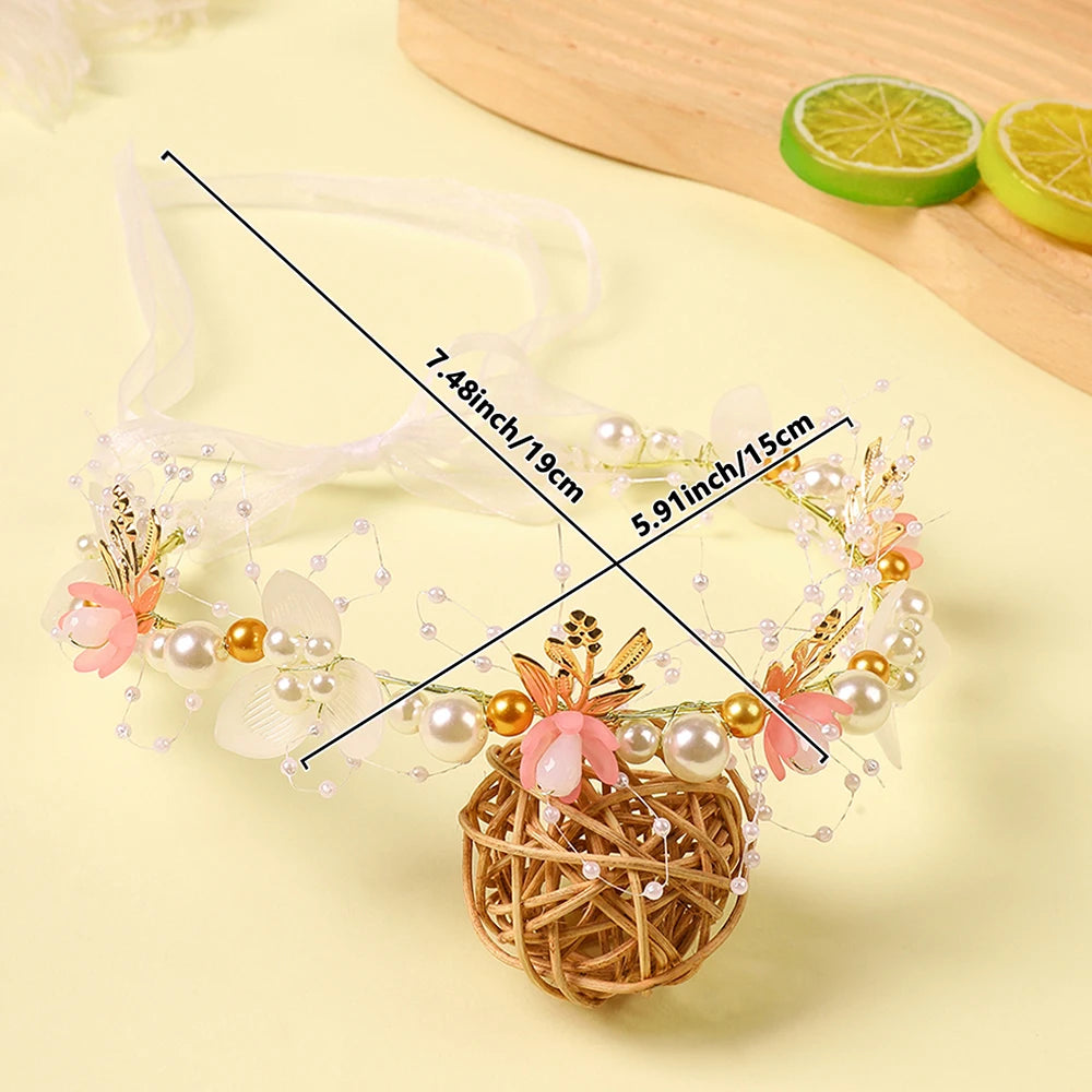 Flower garland headband 1/3Pcs ,