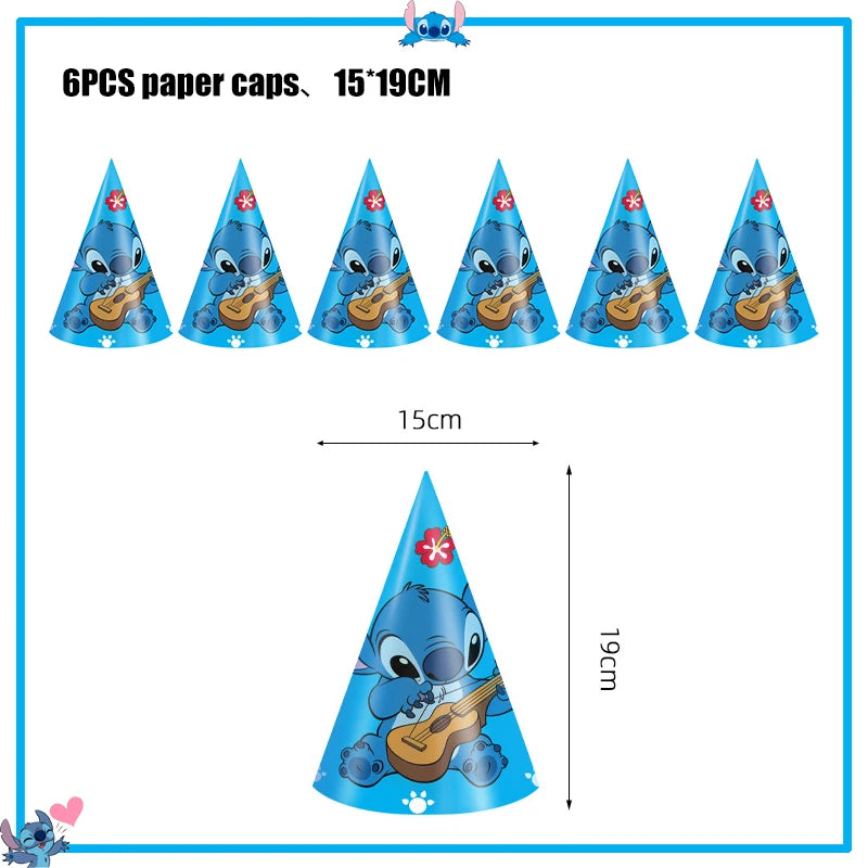 Disney Stitch Birthday Party Decoration Supplies New Lilo Stitch Balloon Baby Shower Aloha Paper Cups Plates Napkins Tablecloth