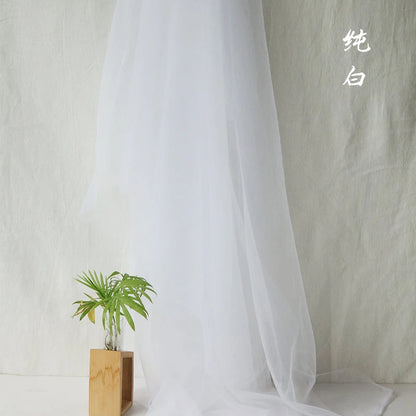 Green soft mesh fabric for decoration