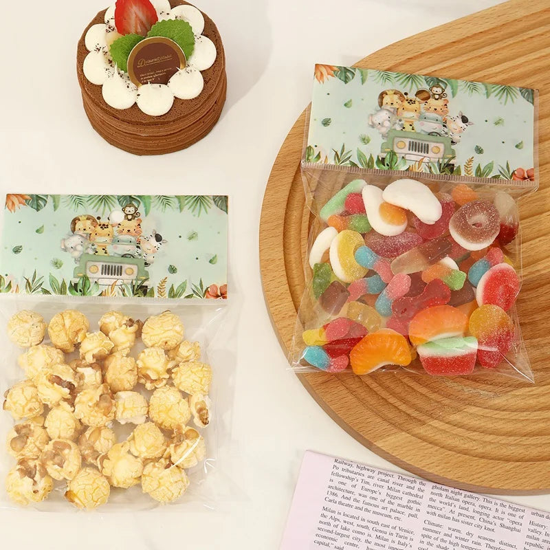 Jungle Animal Plastic  Candy bags Self-Adhesive 30/50pcs