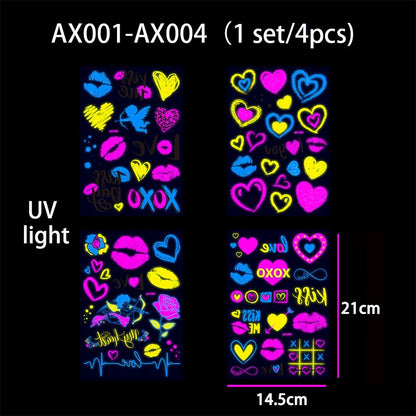 Luminous waterproof tattoos