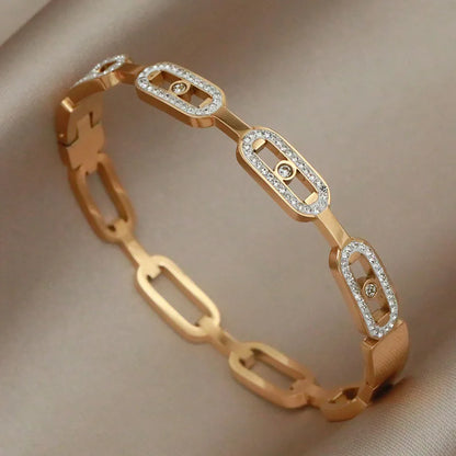 Full crystal letter bowknot charm bracelet