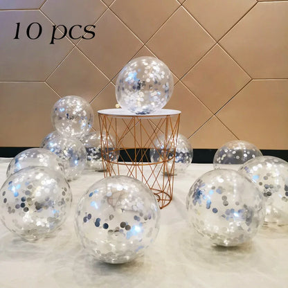 10/20PCS Star Confetti Latex Balloons