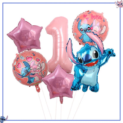Disney Stitch Birthday Party Decoration Supplies New Lilo Stitch Balloon Baby Shower Aloha Paper Cups Plates Napkins Tablecloth