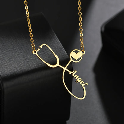 Custom name necklaces personalized heart butterfly