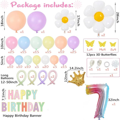 200PCS Macaron Foil Balloon Garland Set