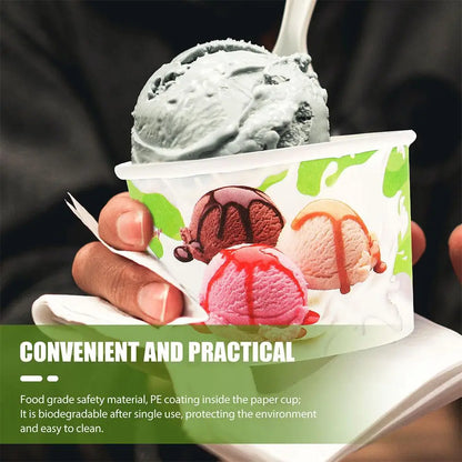 Ice cream cups 200 Pcs  Disposable 75ml