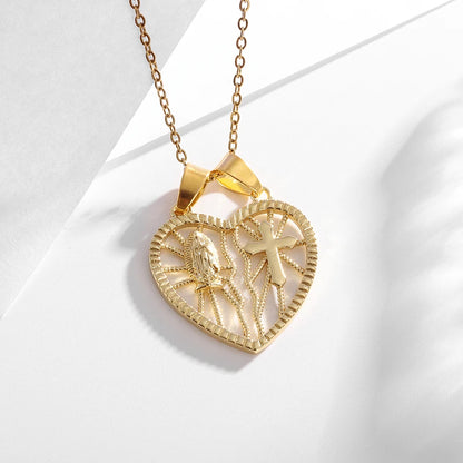 Catholic virgin Mary pendant necklace
