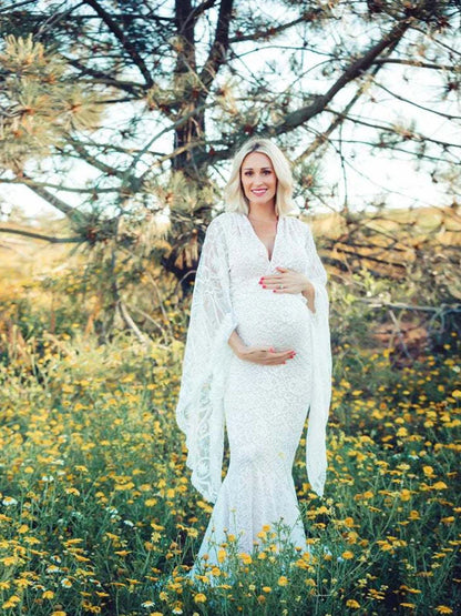 Sali White Maternity Dres