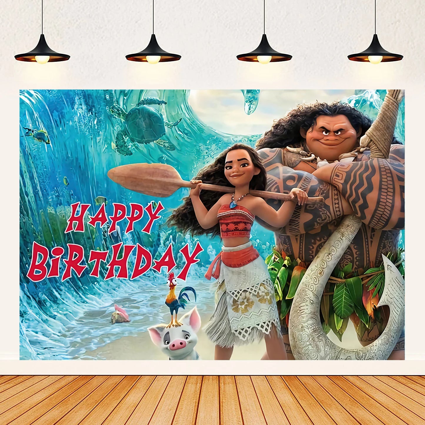 Moana theme background decoration