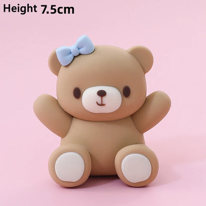 Pink Bbue Bear cake decorating