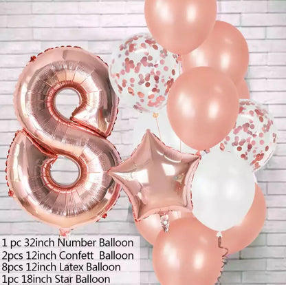 Balloons Number  set  / 12Pcs