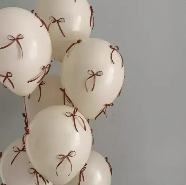 Balloon Wih Ribbon12 Inch 5pcs