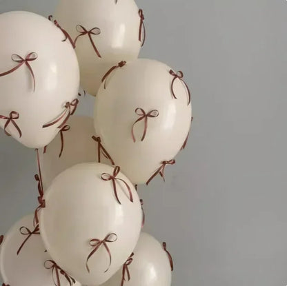 Balloon Wih Ribbon12 Inch 5pcs