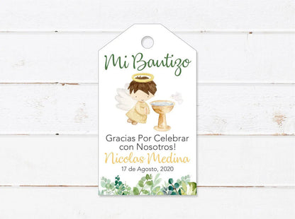 Custom tags Baptism Holly Communion, 100 pieces