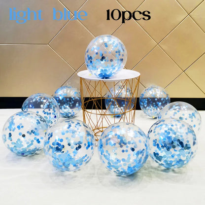 10/20PCS Star Confetti Latex Balloons