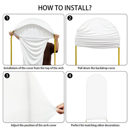 Arch backdrop cover fabric
