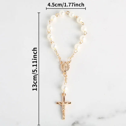 Cross Rosary bead bracelet for baptism 10-100pcs