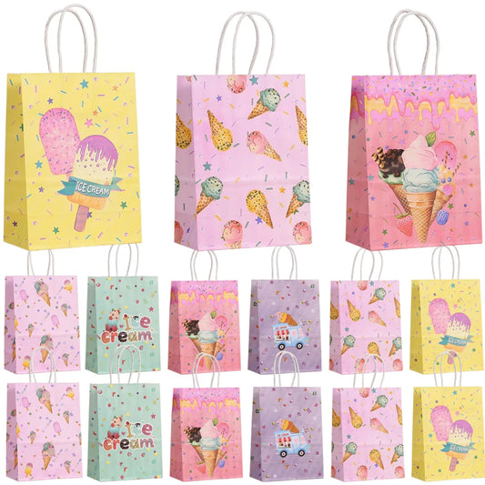 Ice Cream Party Gift Bags 6/12/24pcs