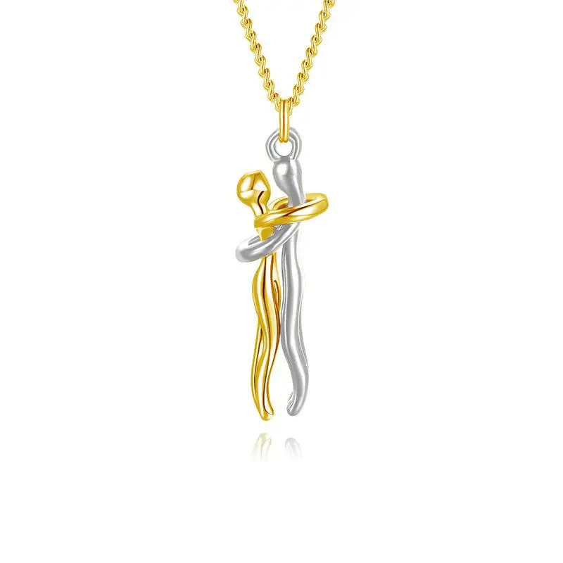Hugging chain for lovers necklace
