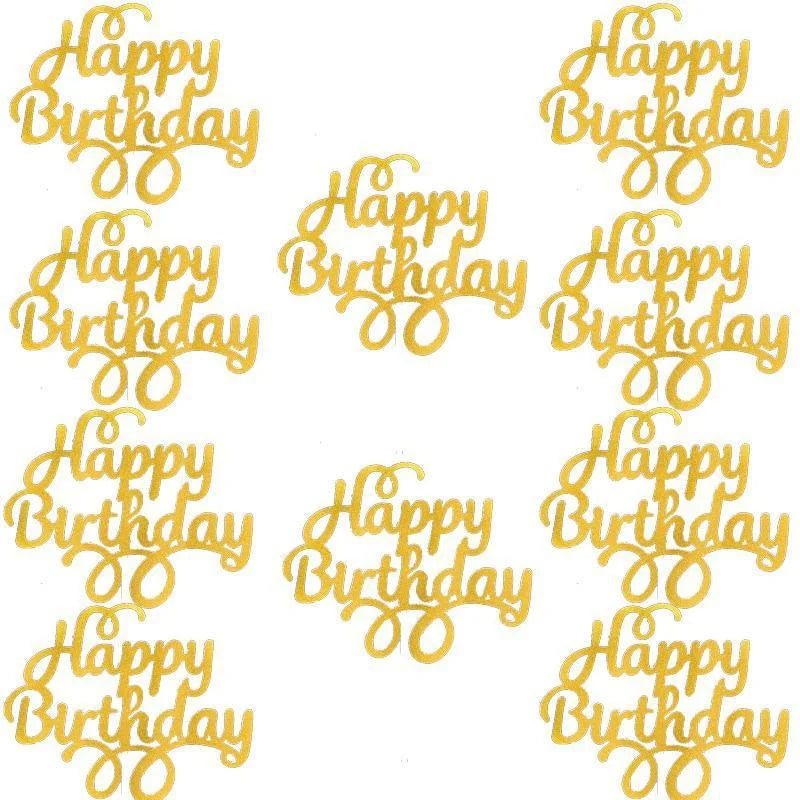Happy Birthday Cake Topper 10pcs